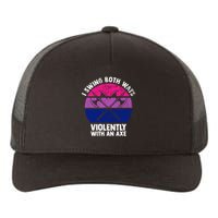 Lgbt Pride I Swing Both Ways Violently With An Axe Yupoong Adult 5-Panel Trucker Hat