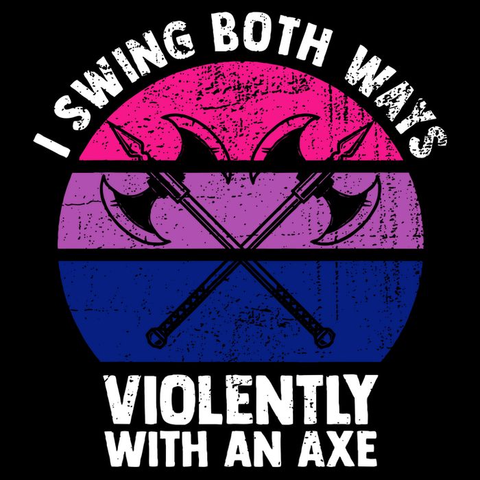 Lgbt Pride I Swing Both Ways Violently With An Axe Sweatshirt