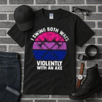 Lgbt Pride I Swing Both Ways Violently With An Axe Tall T-Shirt