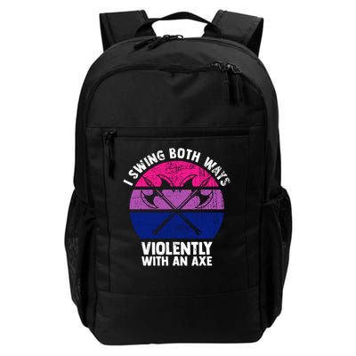 Lgbt Pride I Swing Both Ways Violently With An Axe Backpack