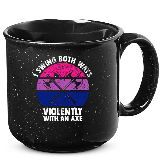 Lgbt Pride I Swing Both Ways Violently With An Axe 15oz Campfire Ceramic Mug