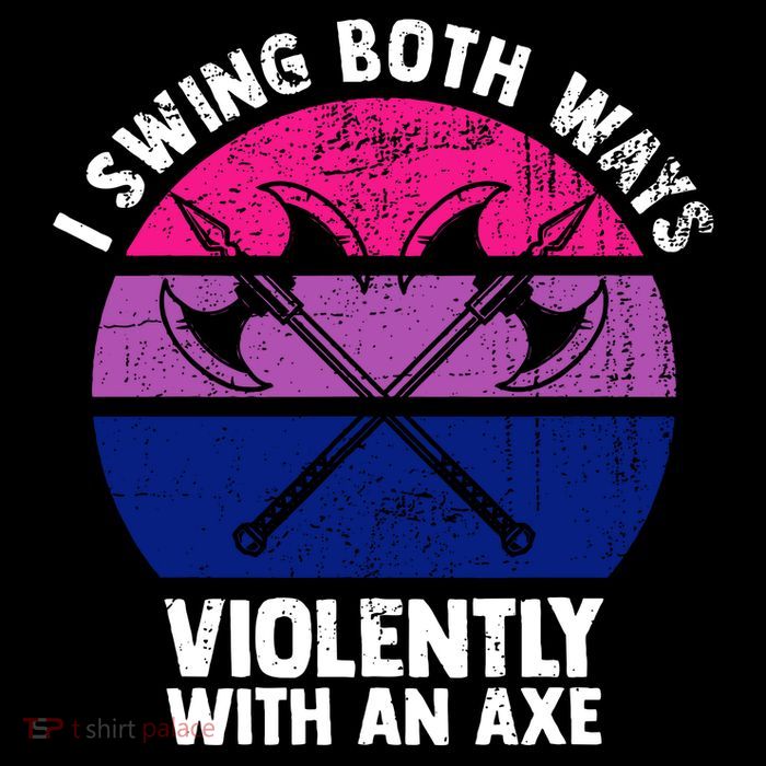 Lgbt Pride I Swing Both Ways Violently With An Axe Sustainable Knit Beanie