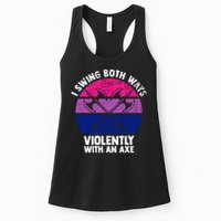 Lgbt Pride I Swing Both Ways Violently With An Axe Womens Tank Top
