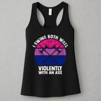 Lgbt Pride I Swing Both Ways Violently With An Axe Womens Tank Top