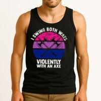 Lgbt Pride I Swing Both Ways Violently With An Axe Tank Top