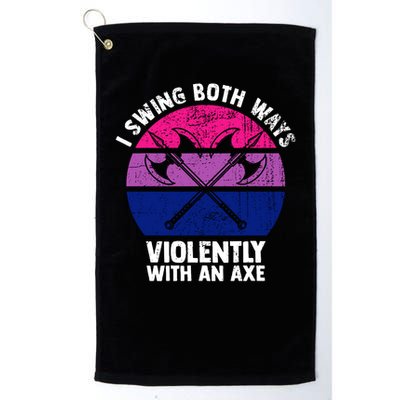 Lgbt Pride I Swing Both Ways Violently With An Axe Golf Towel