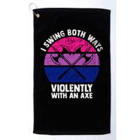 Lgbt Pride I Swing Both Ways Violently With An Axe Golf Towel