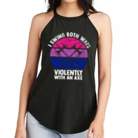 Lgbt Pride I Swing Both Ways Violently With An Axe Women's Perfect Tri Rocker Tank