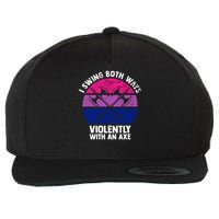 Lgbt Pride I Swing Both Ways Violently With An Axe Wool Snapback Cap