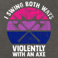 Lgbt Pride I Swing Both Ways Violently With An Axe Cotton Canvas Backpack