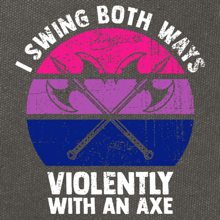 Lgbt Pride I Swing Both Ways Violently With An Axe Cotton Canvas Backpack