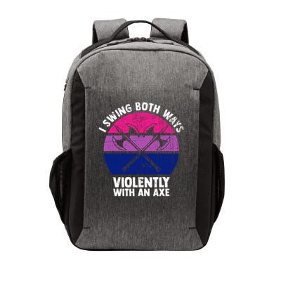 Lgbt Pride I Swing Both Ways Violently With An Axe Vector Backpack