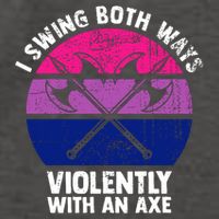 Lgbt Pride I Swing Both Ways Violently With An Axe Vector Backpack