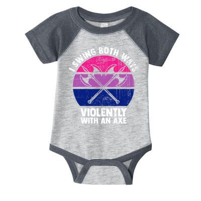 Lgbt Pride I Swing Both Ways Violently With An Axe Infant Baby Jersey Bodysuit
