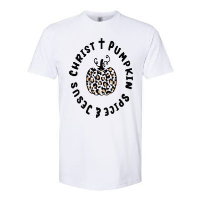 Leopard Pumpkin Jesus Christ Pumpkin Spice for Thanksgiving Softstyle CVC T-Shirt