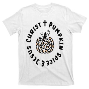 Leopard Pumpkin Jesus Christ Pumpkin Spice for Thanksgiving T-Shirt