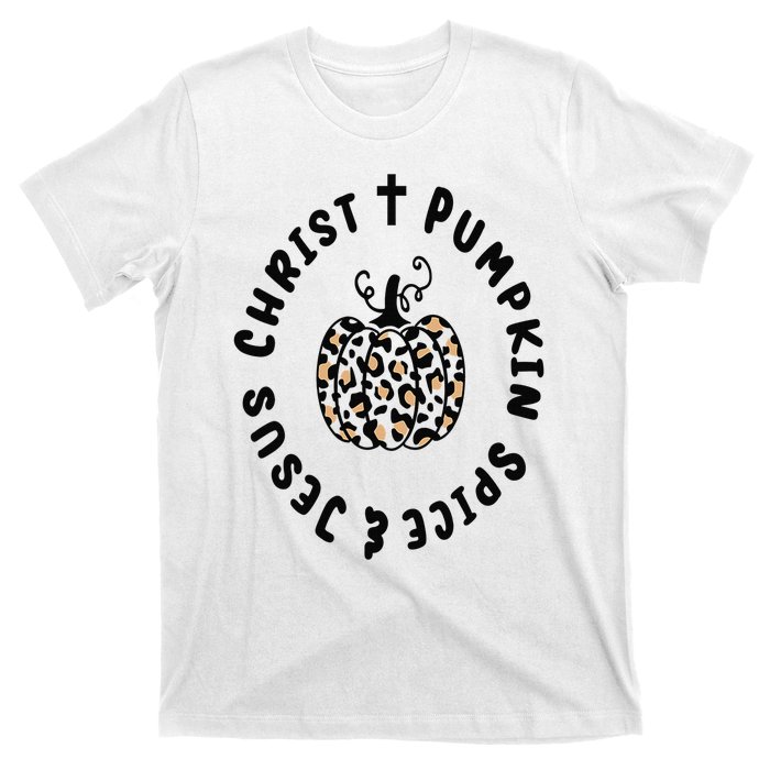 Leopard Pumpkin Jesus Christ Pumpkin Spice for Thanksgiving T-Shirt