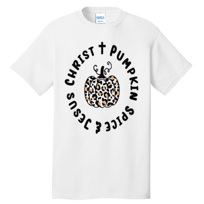 Leopard Pumpkin Jesus Christ Pumpkin Spice for Thanksgiving Tall T-Shirt