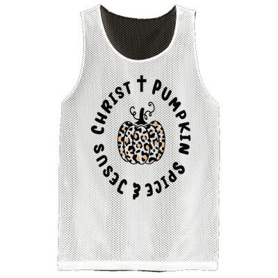 Leopard Pumpkin Jesus Christ Pumpkin Spice for Thanksgiving Mesh Reversible Basketball Jersey Tank