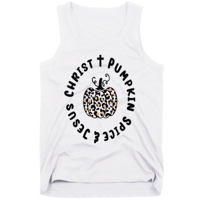 Leopard Pumpkin Jesus Christ Pumpkin Spice for Thanksgiving Tank Top