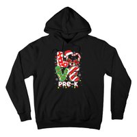 Love Pre K Teacher Christmas Funny Candy Cane Xmas Hoodie