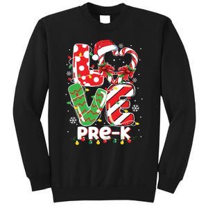 Love Pre K Teacher Christmas Funny Candy Cane Xmas Sweatshirt