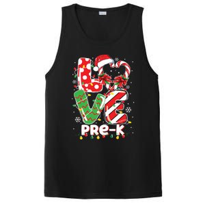 Love Pre K Teacher Christmas Funny Candy Cane Xmas PosiCharge Competitor Tank