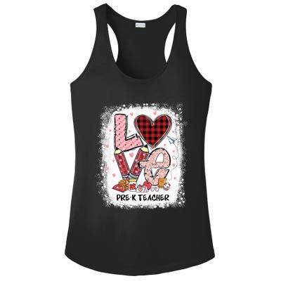 Love Pre K Teacher Happy Valentines Day Gift Ladies PosiCharge Competitor Racerback Tank