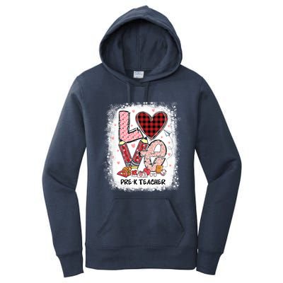 Love Pre K Teacher Happy Valentines Day Gift Women's Pullover Hoodie