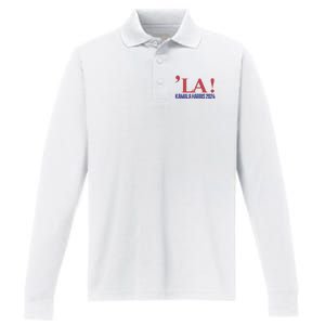 La President Kamala Harris 2024 Performance Long Sleeve Polo