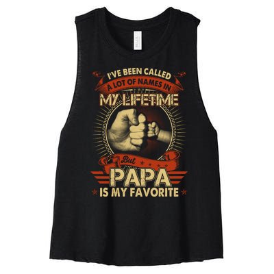 Lifetime Papa Women's Racerback Cropped Tank