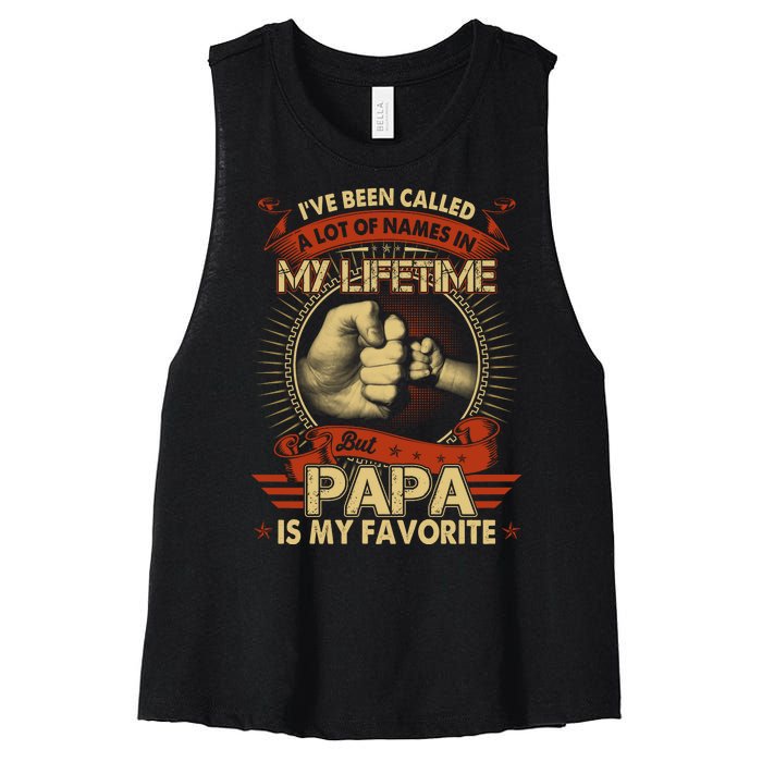 Lifetime Papa Women's Racerback Cropped Tank