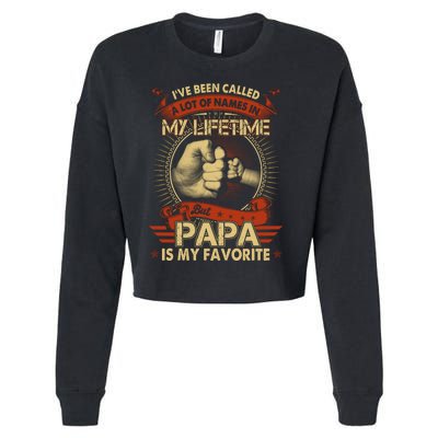 Lifetime Papa Cropped Pullover Crew