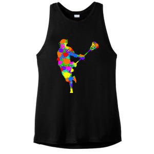 Lacrosse Player Ladies PosiCharge Tri-Blend Wicking Tank