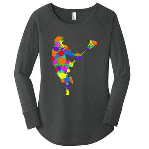 Lacrosse Player Women's Perfect Tri Tunic Long Sleeve Shirt