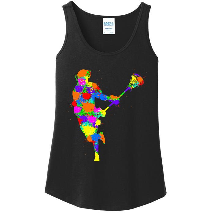 Lacrosse Player Ladies Essential Tank