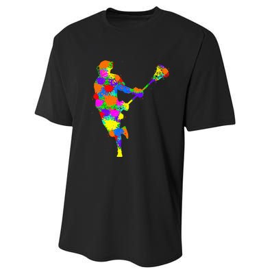 Lacrosse Player Performance Sprint T-Shirt