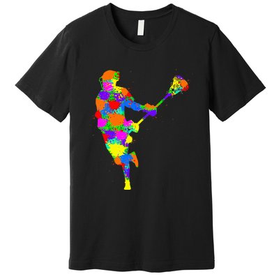 Lacrosse Player Premium T-Shirt