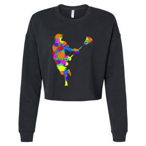 Lacrosse Player Cropped Pullover Crew