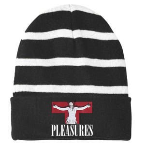 Lilith Pleasures Striped Beanie with Solid Band