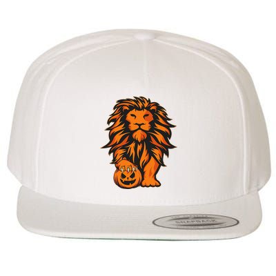 Lion Pumpkin Lazy Halloween Costume Animal Jack O Lantern Wool Snapback Cap