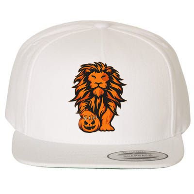 Lion Pumpkin Lazy Halloween Costume Animal Jack O Lantern Wool Snapback Cap