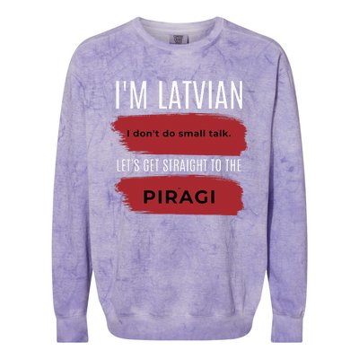 Latvian Pride Latvia Souvenir Piragi Latvian Favorite Food Colorblast Crewneck Sweatshirt