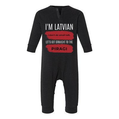 Latvian Pride Latvia Souvenir Piragi Latvian Favorite Food Infant Fleece One Piece