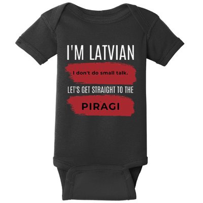 Latvian Pride Latvia Souvenir Piragi Latvian Favorite Food Baby Bodysuit