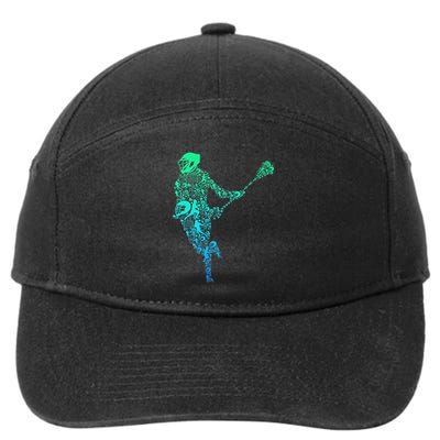 Lacrosse Player 7-Panel Snapback Hat