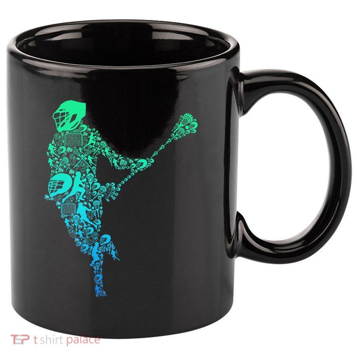 Lacrosse Player 11oz C Handle Ceramic Mug