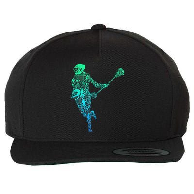 Lacrosse Player Wool Snapback Cap