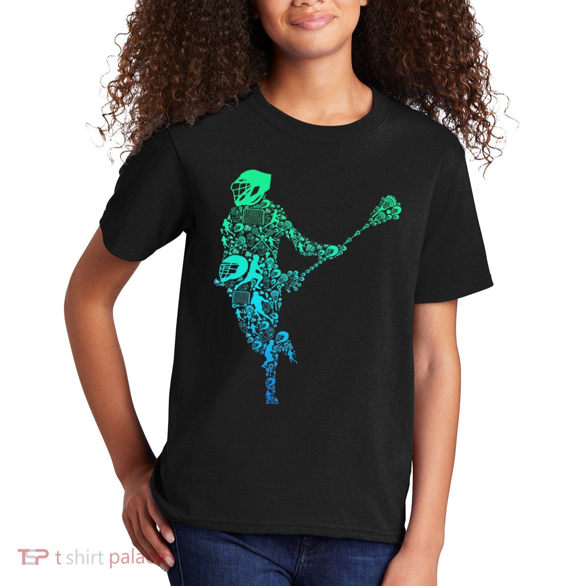 Lacrosse Player Kids T-Shirt