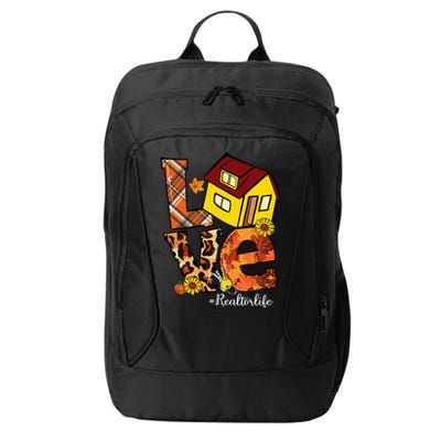 LOVE Pumpkin Leopard Realtor Life Fall Thanksgiving City Backpack